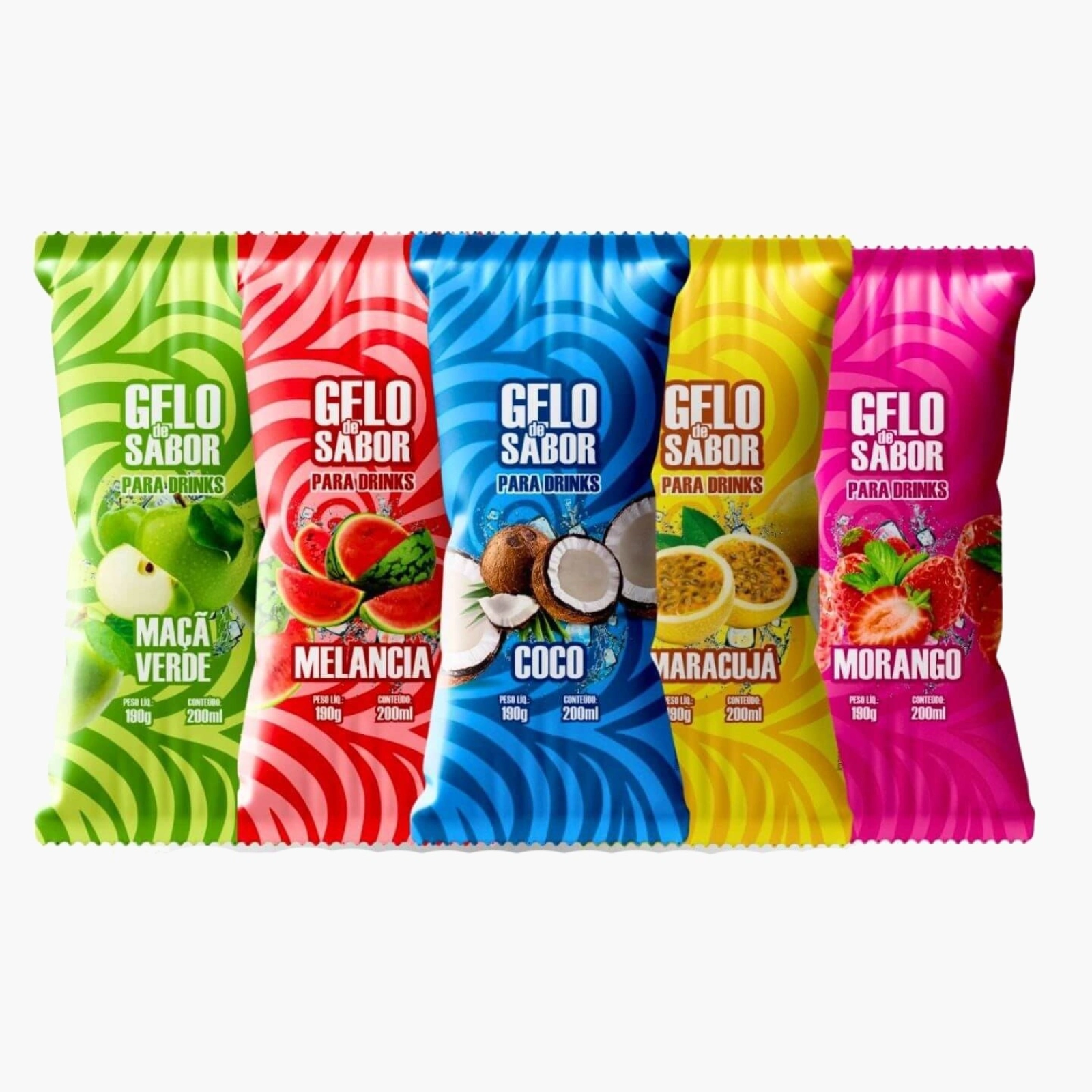 Embalagens Para Gelos de Sabor